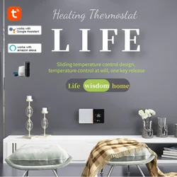 TUYA – Thermostat intelligent WiFi, Programmable, chauffage électrique au sol, chaudière à eau/gaz, télécommande de température pour Google Home 