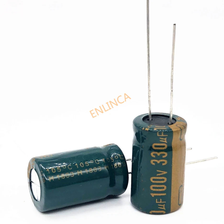 

5pcs/lot high frequency low impedance 100V 330UF 13*20 20% RADIAL aluminum electrolytic capacitor 330000nf 20%