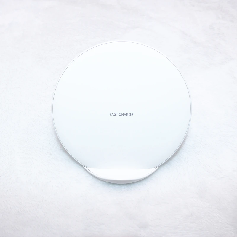 White Оригинальное Быстрое беспроводное зарядное устройство samsung Qi Pad для Galaxy S10 S9 S8 Plus S7 Note10 iPhone 8 Plus X/для huawei mate 20pro EP-N5100 - Тип штекера: White