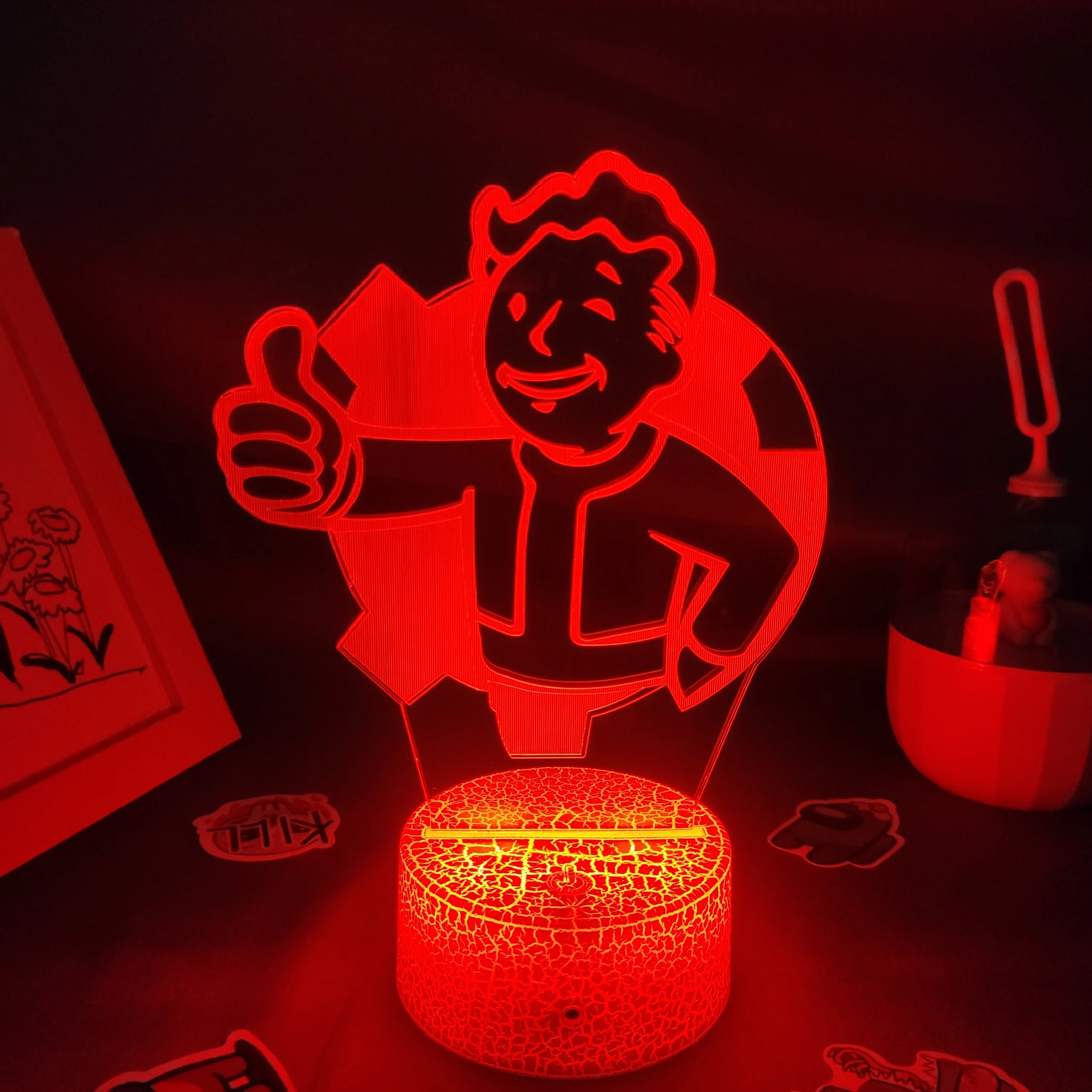 Фоллаут 4 76 Пип бой игра Mark 3D светодиодный RGB неоновая Батарея изменение ночной