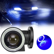 

2Pcs 3.5" COB LED Fog Light Halo Blue Angel Eye Ring Driving Bulbs for Car SUV Energy Saving LED Headlight High Power COB Lamps