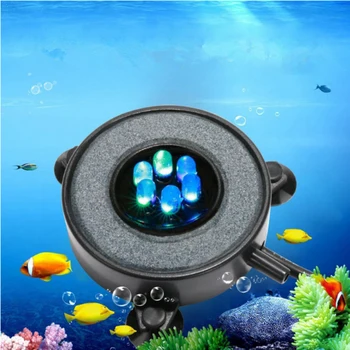 

1PCS Underwater Round Fish Lamp Waterproof 6 LED Air Bubbles Aquarium Submersible Light Colorful Fishbowl Lights