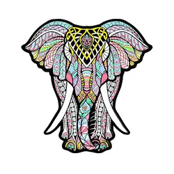 Novo elefante colorido quebra cabeça de madeira 3d diy a3 a4 a5 pop bloco alienígena animal jogo de quebra cabeça 100 200 300 grama para crianças caixa de presente da criança