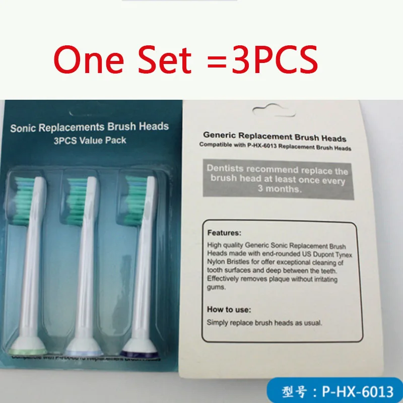 3 шт. 6 шт. насадки для зубных щеток Philips Sonicare насадки для электрической зубной щетки Sonic электрическая зубная щетка чистый белый