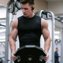 Muscle Dr. Brothers спортивный фитнес облегающий спортивный тренд мужской модный однотонный цветное соединение Акула Быстросохнущий жилет