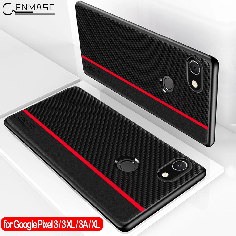

For Google Pixel 3 Case Original Carbon Fiber PU Leather Soft Edge Protective Back Cover for Google Pixel 3A 3XL 3 XL Case Funda