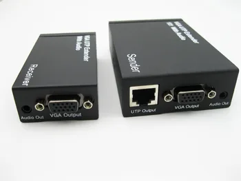 

300m HD 1080P VGA UTP Extender 1x1 Splitter with Audio over Cat5/5e/6 RJ45 ethernet cable for projector HDTV VGA300M
