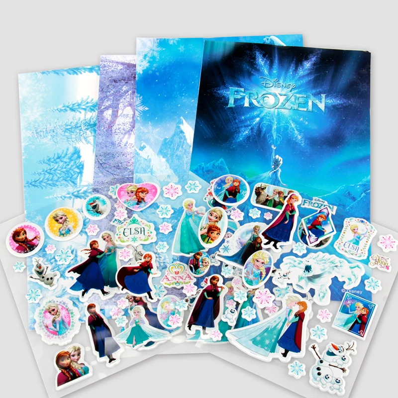 

Disney Frozen Mickey Minnie Book Stickers Puzzle Handmade Stickers For Kids Early Learning Educational Girls Scrapbooking Toys