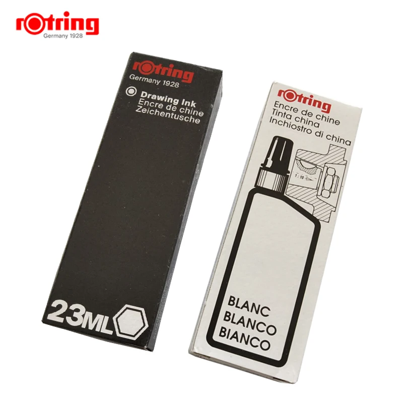 Rotring Drawing ink 23ml Isograph drawing pen ink black/blue/red/green/white 1 piece drawing pen