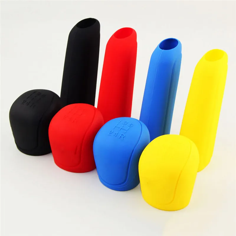 2Pcs Universal Manual Gear Shift Collars Car Silicone Head Knob Cover Handbrake Grip Hand Brake Covers Cas#257475 | Автомобили и