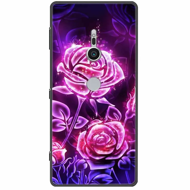 Chic Abstract Design Shockproof Black Silicone Case