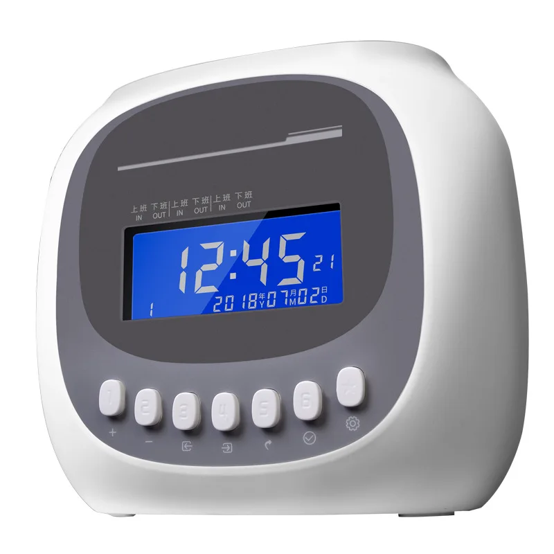 Electronic time clock Attendance machine Microcomputer paper card clock Work paper card sign in