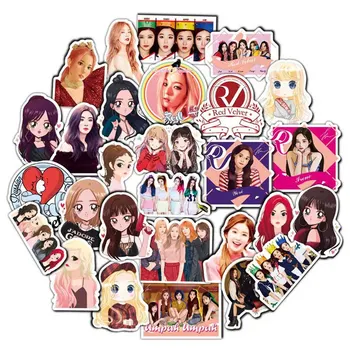 

50Pcs Kpop Red Velvet Anime Stickers Pack Bicycle Motorcycle Laptop Skateboard Guitar Luggage Waterproof Sticker For Fans