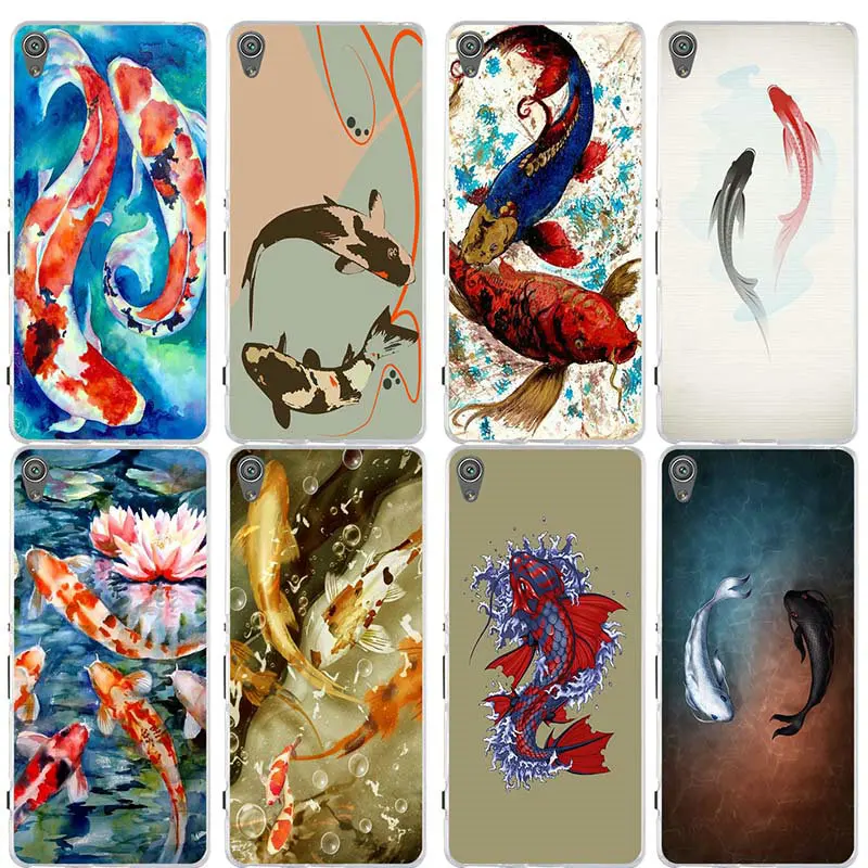 Мягкий чехол для телефона из термополиуретана Gorgerous Koi Fish Sony Xperia M2 M4 M5 XA XZ Z1 Z2 Z3 Z4 Z5