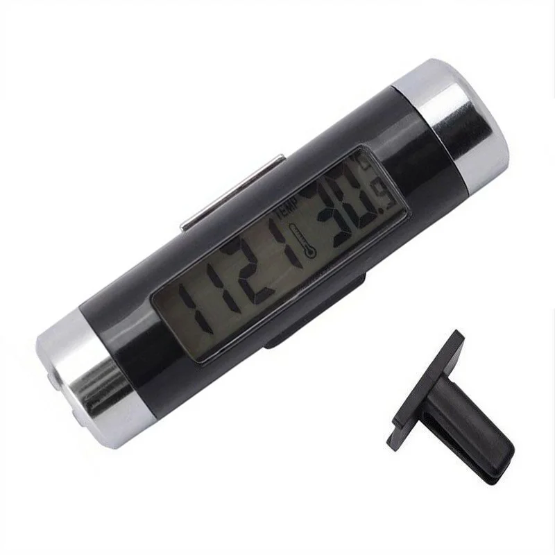 

Car Clock Digital LCD Blue Back-Light Display Thermometer Temperature Interior Small, stylish, novel, car clock thermometer