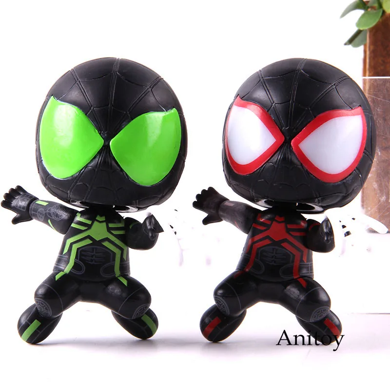 Горячие игрушки Cosbaby Miles Morales Человек-паук экшн фигурка Bobble голова Невидимый большой костюм X/V ПВХ Коллекция Модель игрушки
