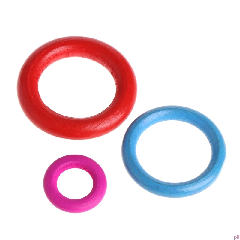 

10 Pcs/Bag Wood Rings Parrot Toys Accessories Colorful Random Color DIY Ornament