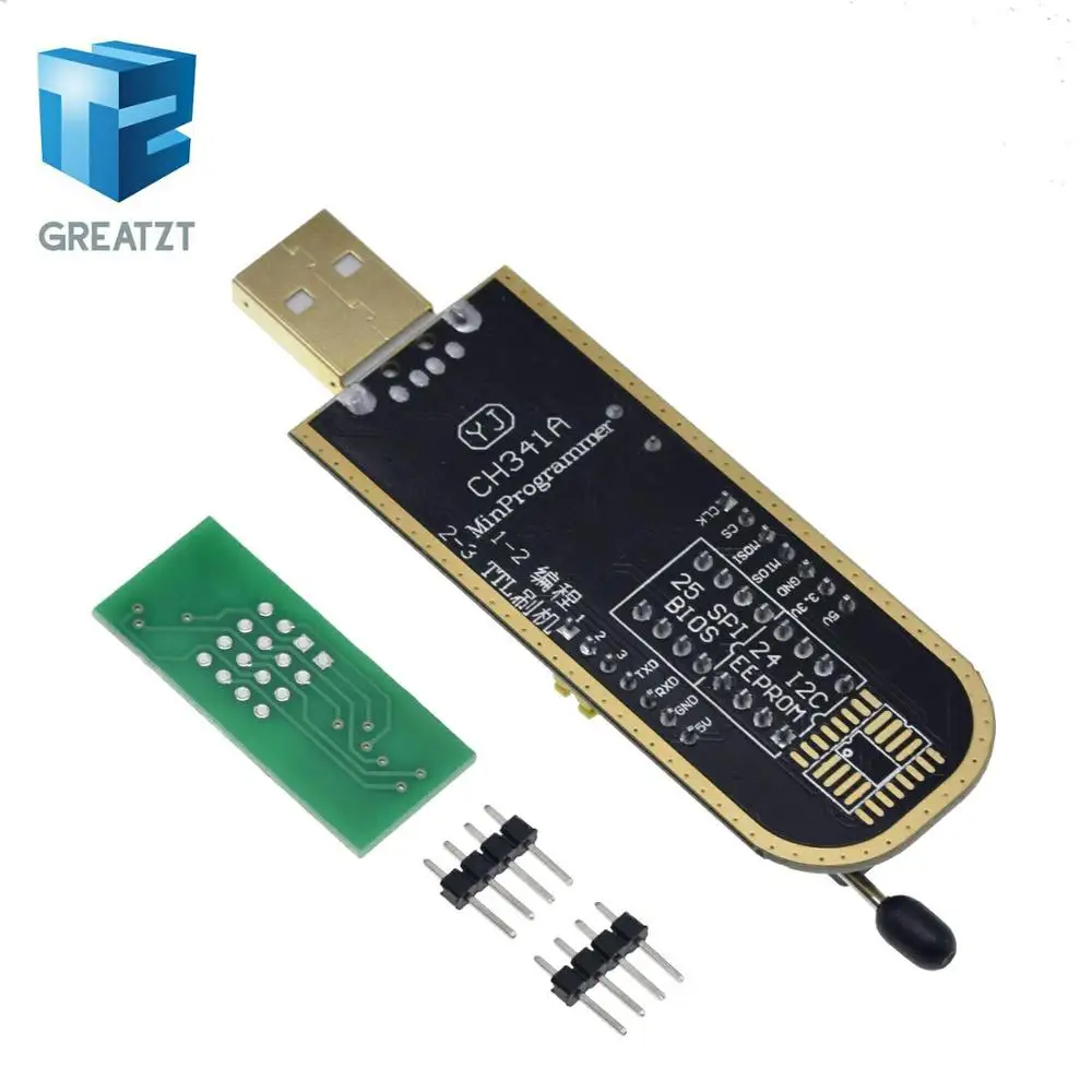 1pcs Smart Electronics CH340 CH340G CH341 CH341A 24 25 Series EEPROM Flash BIOS USB Programmer with Software & Driver|electronic smart|bios