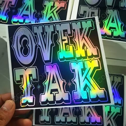 Autocollants holographiques en coquille d'œuf, Designs personnalisés, Styles classiques, matériau de la plus haute qualité avec encre d'impression UV 