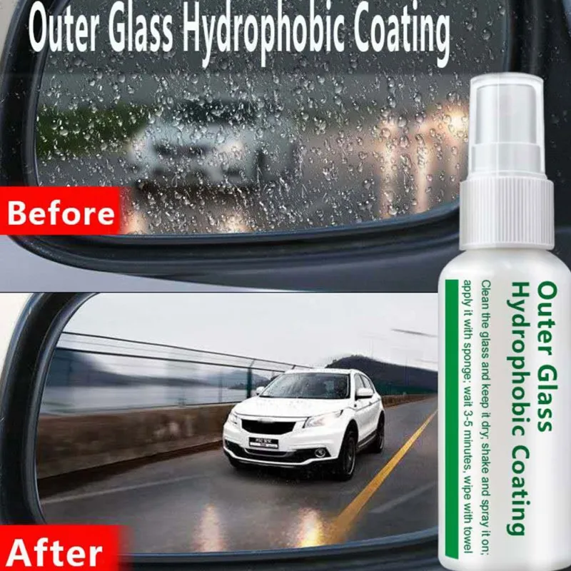 

50ml Waterproof Rainproof Anti-fog Agent Glass Hydrophobic Nano Coating Spray For Car Windscreen Bathroom Glass