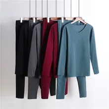 Подштанники для мальчиков теплые Термальность нижнее белье 2 шт./компл. Костюмы Для мужчин зимние Термальность однотонный костюм термо нижнее белье для мужчин