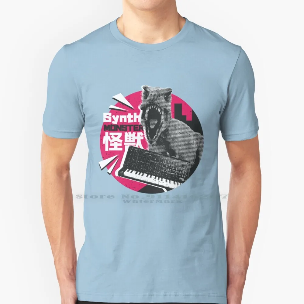 Sintetizzatore Musical Monster Design T Shirt Cotton 6Xl T Rex Monster Keyboard Funny Eurorack Dj Music Producer Piano Techno