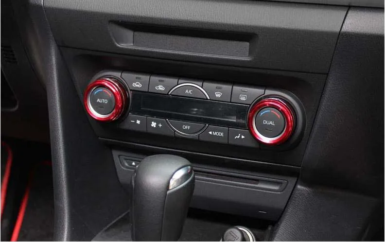Автомобильные ручки кондиционера декоративные круглые для Mazda 3 Angkesaila авиационный алюминиевый автомобильный круг аксессуары красный/синий/золотой