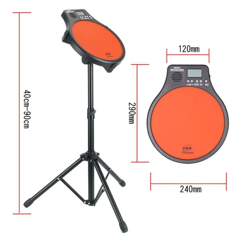 Quality Digital Electronic Drum Pad Portable Training Practice Metronome Counter Popular Drum Traning Tools
