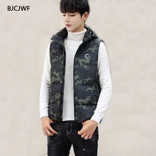 Осенне-зимний жилет мужской пуховик стильный жилет мужской s размера плюс 4XL толстый утиный пух теплая куртка без рукавов мужской жилет