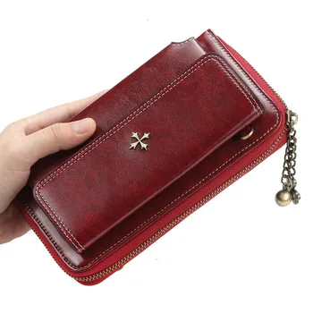 

Large Capacity Women Wallets Pu Leather Female Purses Long Clutch Zipper Long Purse Phone Wallet Card Holder Crossbody bag