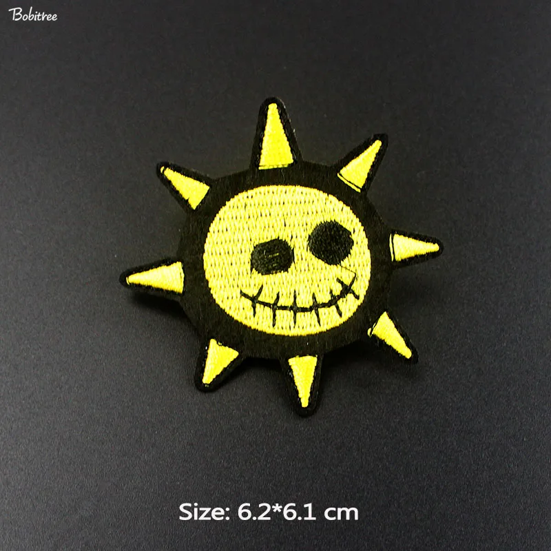 

Yellow Patch Size: 6.2*6.1 cm hot iron on Transfer for Clothing Jacket Anime Badges Embroidered Applique DIY Stickers