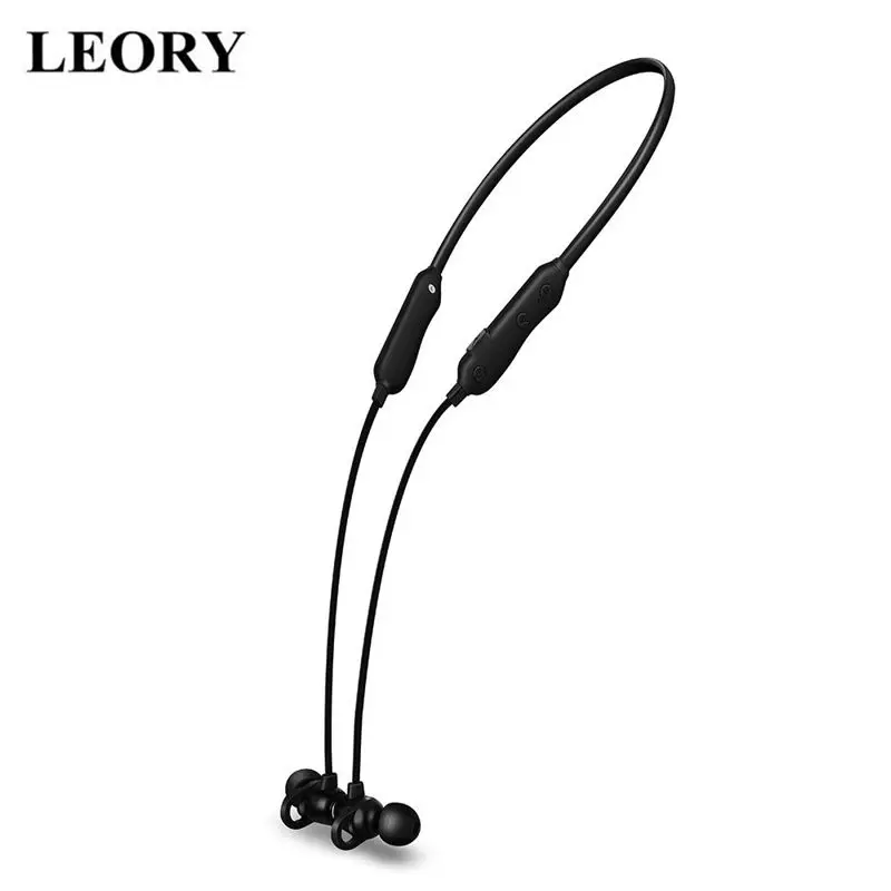 LEORY S6, беспроводные bluetooth 5,0 наушники, Hi-Fi, стерео, Магнитный провод, управление шейным ободом, водонепроницаемая Спортивная гарнитура с батареей 100Amh