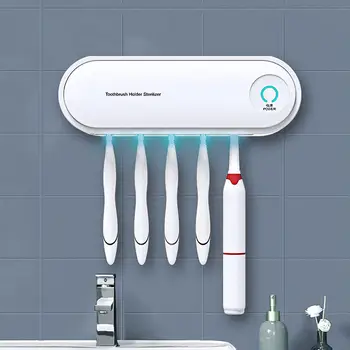 

Toothbrush Sterilizer Smart Induction Oral Cleaner Drying Box Anti-Bacteria UV Light Disinfectant Dental Care Punch-Free Home