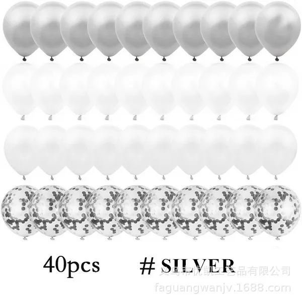 Горячая 30/40 PCs-12-inch конфетти-блестки резиновые шары Праздничная вечеринка Декоративный набор украшений