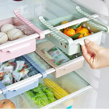 

Kitchen Fridge Organizer Storage Drawer Space Saver Storage Rack Shelf Holder Storage Boxes Bins Plastic Box