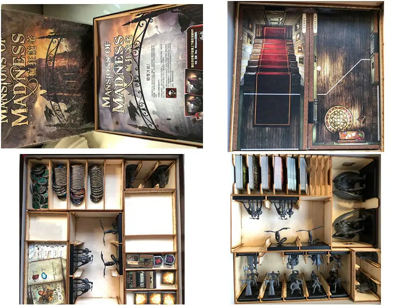 Organizer Receiving Token Box Wooden Case Compact Storage Store Cards Table Board Games For Mansions of Madness Second Edition|Board Games| - AliExpress