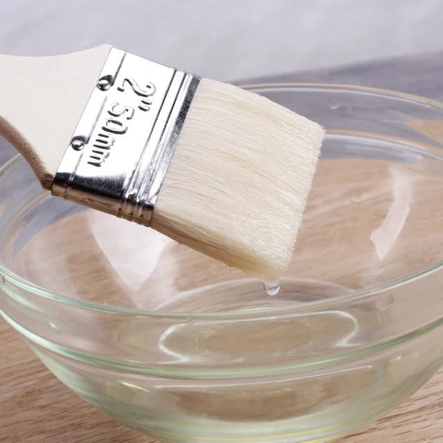 1 Db Élelmiszer -Minőségű Hőálló Barbecue Kefeolaj -Krém Bbq Gyapjúkefe Kemping Sütés Sütőverek Tészta Főző Szerszámok Fa Fogantyú - Image 6