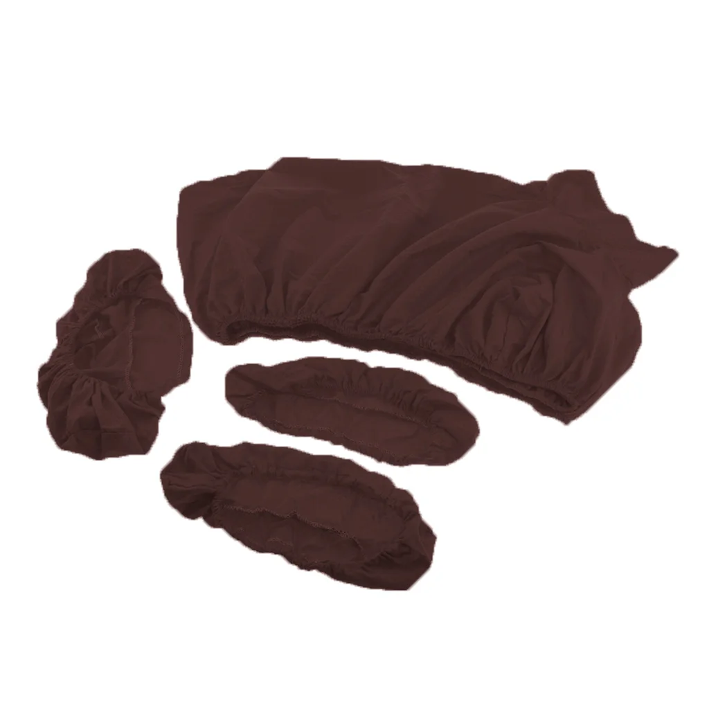4pcs Massage Table Bed Fitted Sheets Pad Face Cradle Pillow Covers Set 185x60cm/72.15x23.40 inch