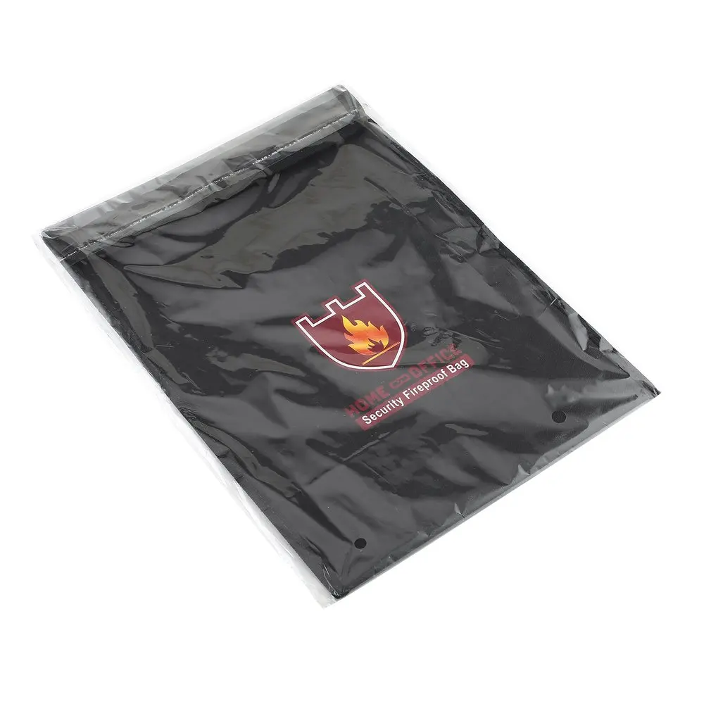 

Security Fireproof Bag Document Bag Pouch Silicone Coated Money Cash & Envelope Holder Zipper Storage Bag for Home & Office