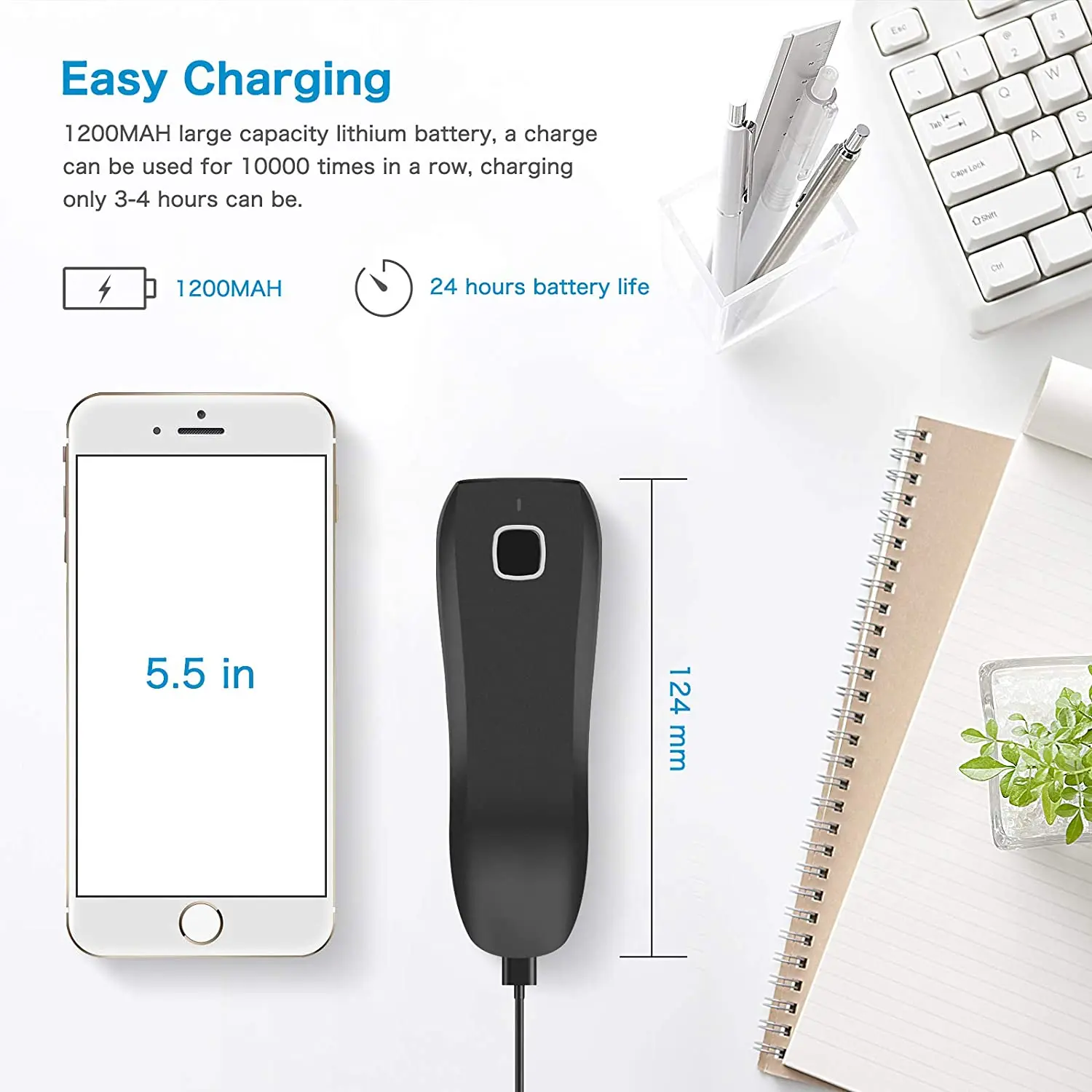 NETUM Mini Bluetooth Barcode Scanner Wireless 2D Pocket QR Bar code Reader PDF417 for Tobacco Garment mobile payment Industry