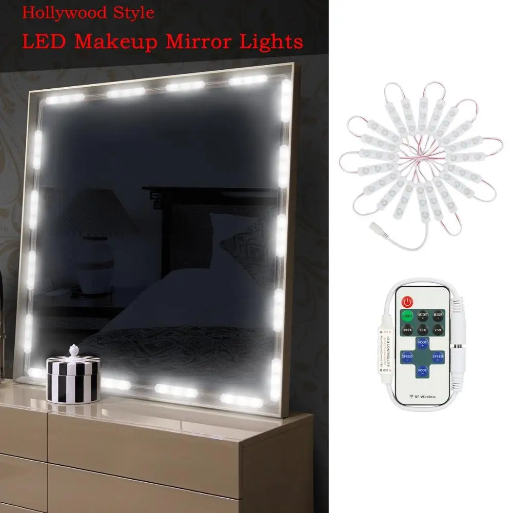 Makeup Vanity Mirror Lights Dimmable 60 Leds 9 8ft Diy Led Make Up Light Kit 2800lm For Cosmetic Mirrors Kitchen Wall Lamps Aliexpress aliexpress