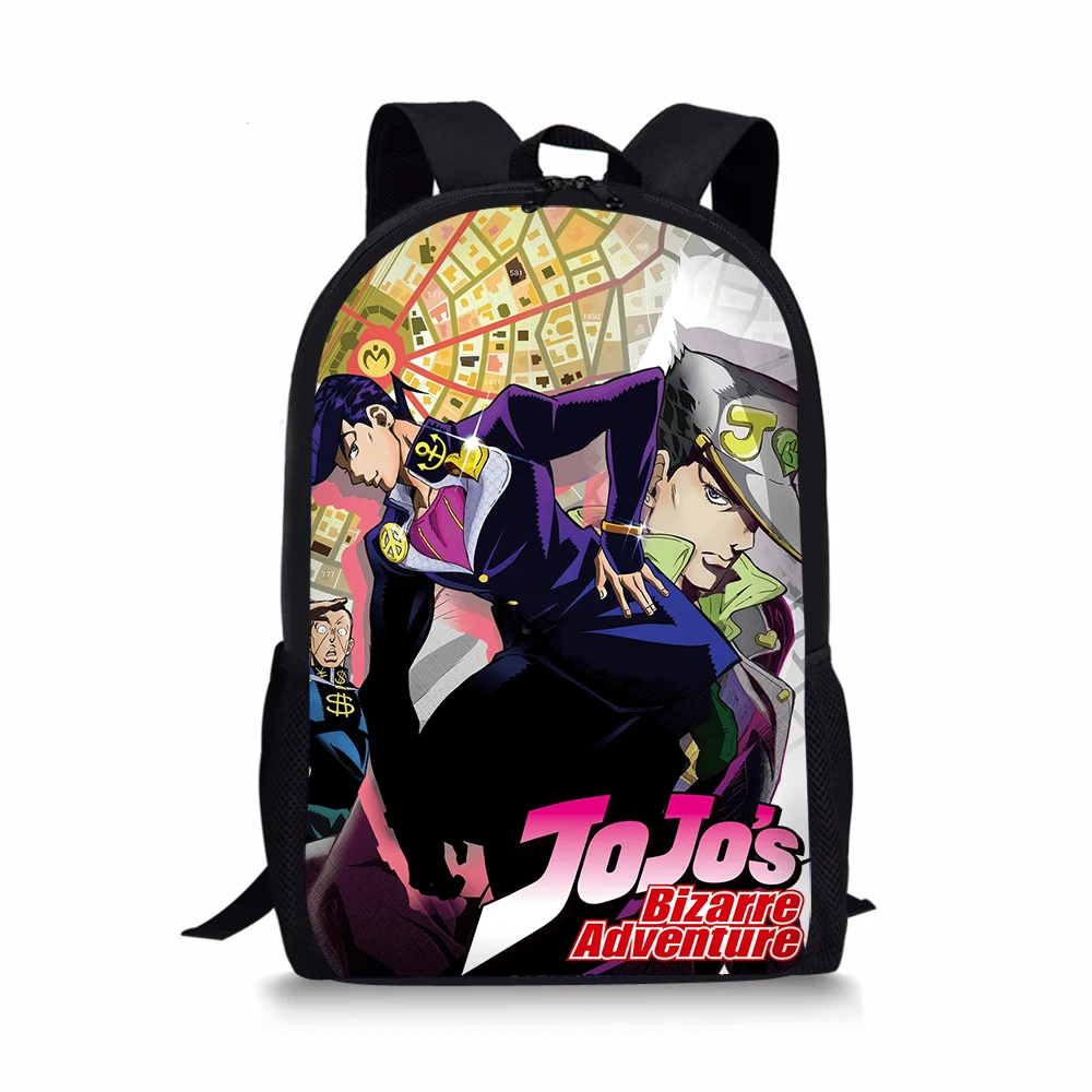 GDGX2221C JoJo's Bizarre Adventure School Bag for Kids Boy Anime Backpack Bolsa Children Kujo Jotaro Bookbag Mochila Travel Satchel - Цвет: GDGX2221C