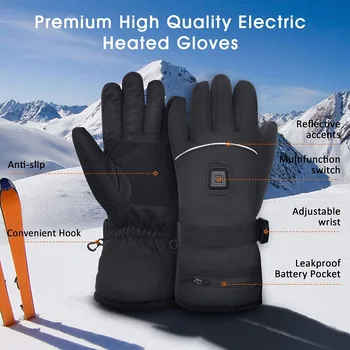 

Motorcycle Cycling Electric Heating Gloves Motor Winter Hunting Warm Waterproof Intelligent Electric Heated Ski Gloves