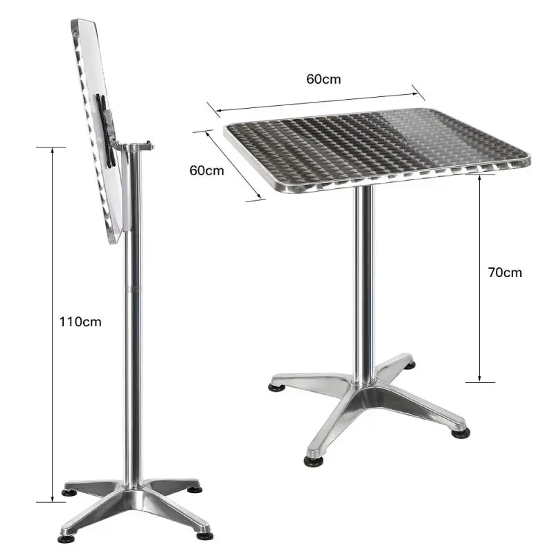 1PCS Silvery Outdoor Tables High Quality Aluminum Alloy Folding Table And Chair Set For Furniture Camping Picnics Barbecue HWC