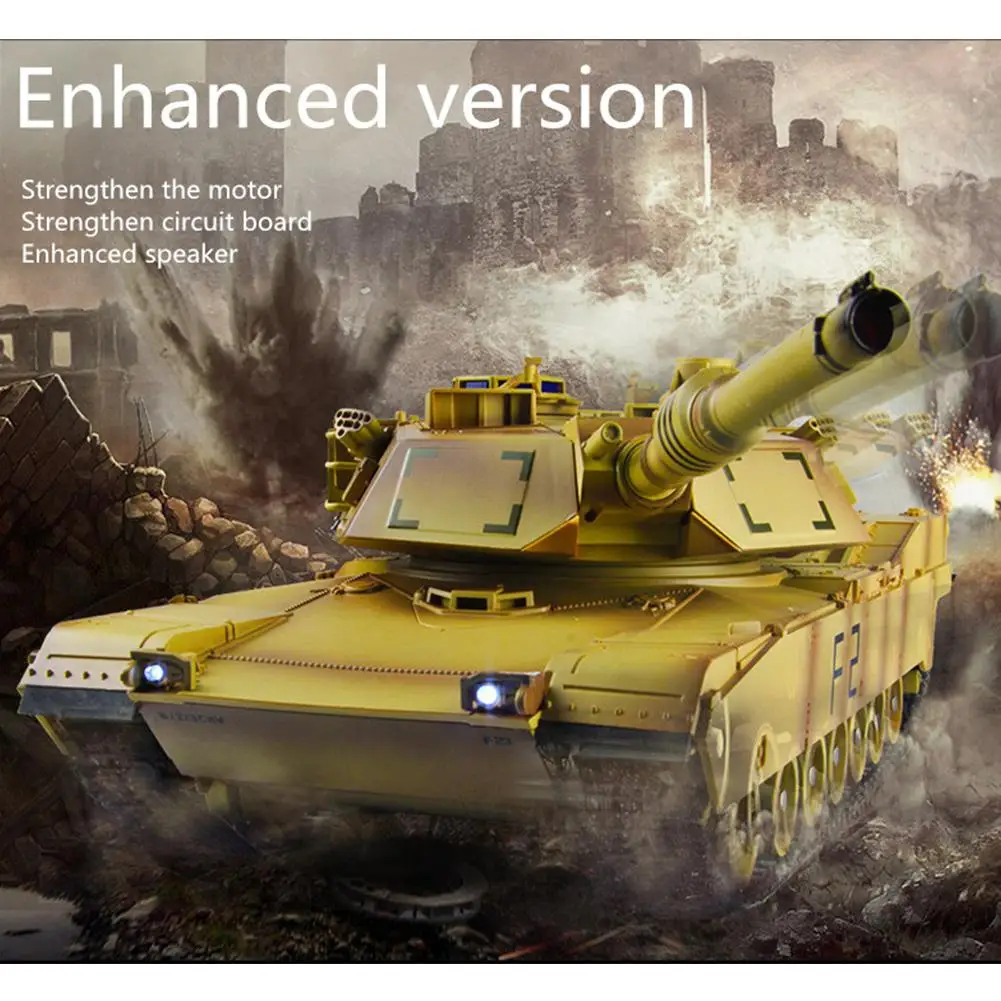 

RCtown 1:24 M1A2 Tank Toy Children Remote Control Car Model 2.4GHz Kids Early Eductional Parent-child Interactive Puzzle