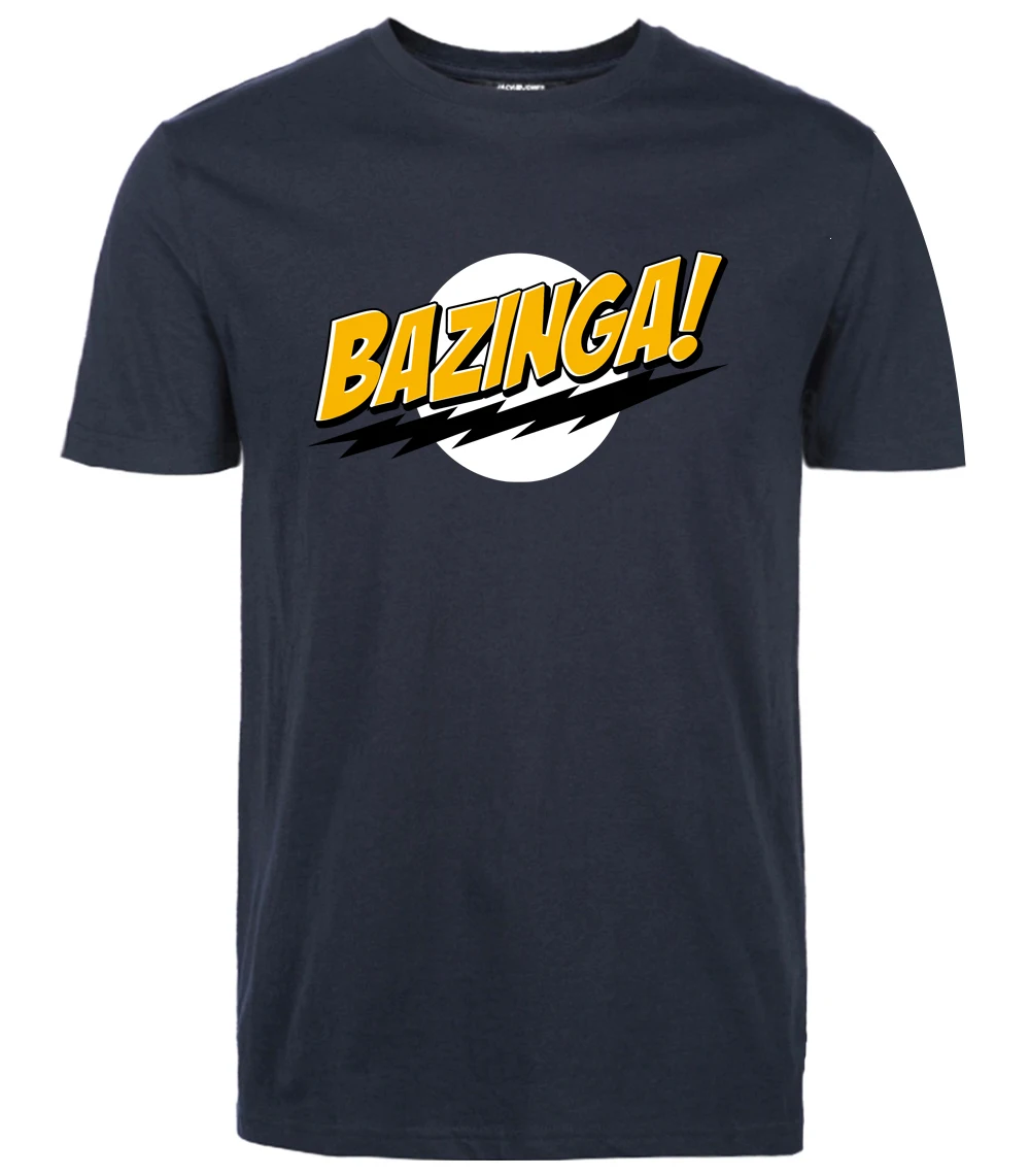 The Big Bang Theory Bazinga футболка смешная Мужская футболка летние футболки хип хоп короткий рукав хлопок Черный Принт футболки