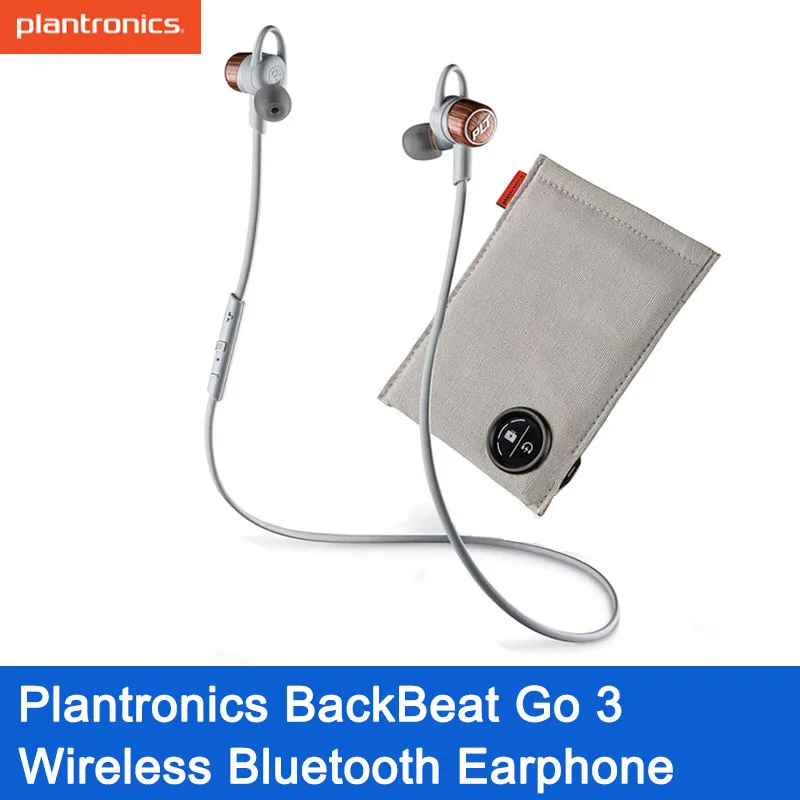 

Plantronics BackBeat GO 3 Wireless Bluetooth Earphone Fashion sports headsets with portable storage Charge for Samsung Xiaomi