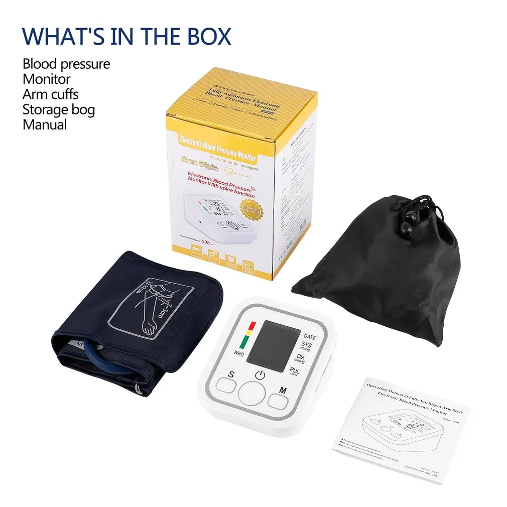 Цифровой монитор артериального давления на запястье, монитор здоровья, измерение кровяного давления, стетоскоп сфигмоманомета, медицинское оборудование