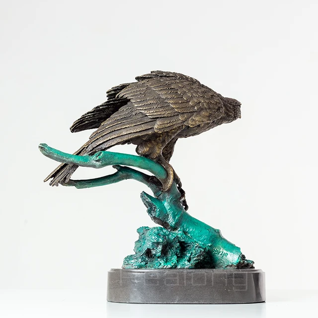 30cm Bronze Eagle Statue Bronze Arab Eagle Sculpture Animal Statue and Sculpture Home Decor Luxury Ornament Gifts Figurines 6