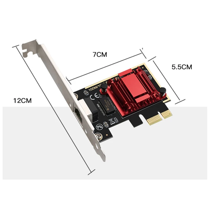 network interface card Game PCIE Card 2500Mbps Gigabit Network Card 10/100/1000Mbps RTL8125 RJ45 Wired Network Card PCI-E 2.5G Network Adapter wifi adapter for pc